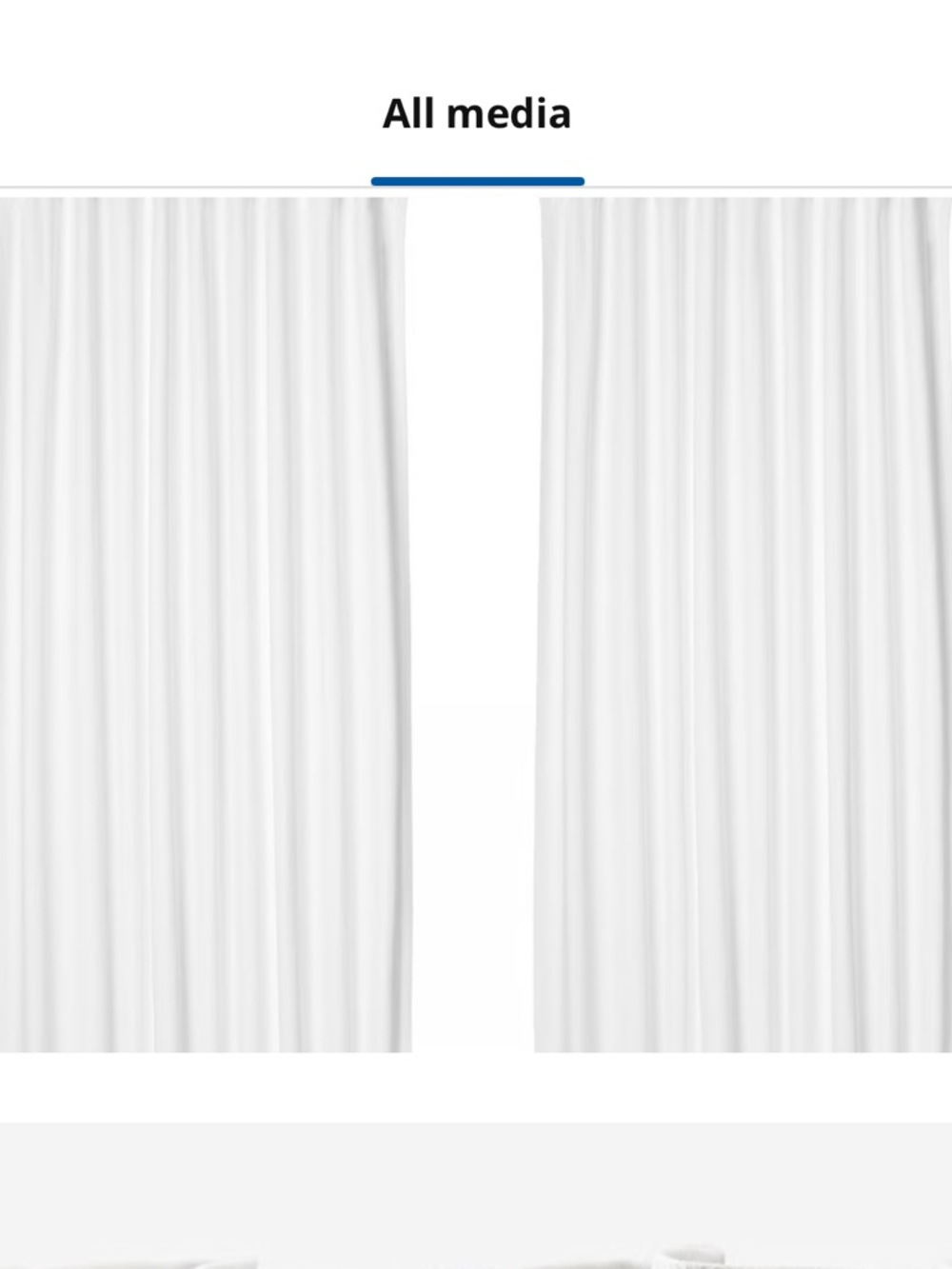 IKEA TIBAST White Sheer Curtain Panels (2-pack) - Picture 3 of 8